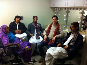 Brian Bond interviewing Mai Dhai and accompanying musicians from Sindh, Pakistan